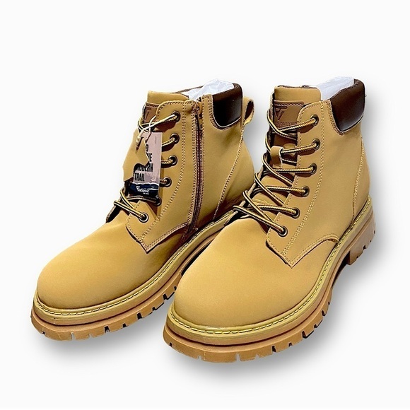 Women’s Leather Platform Lug Boots Hiking Trekking Women’s Size 10 Wheat… - Picture 2 of 13